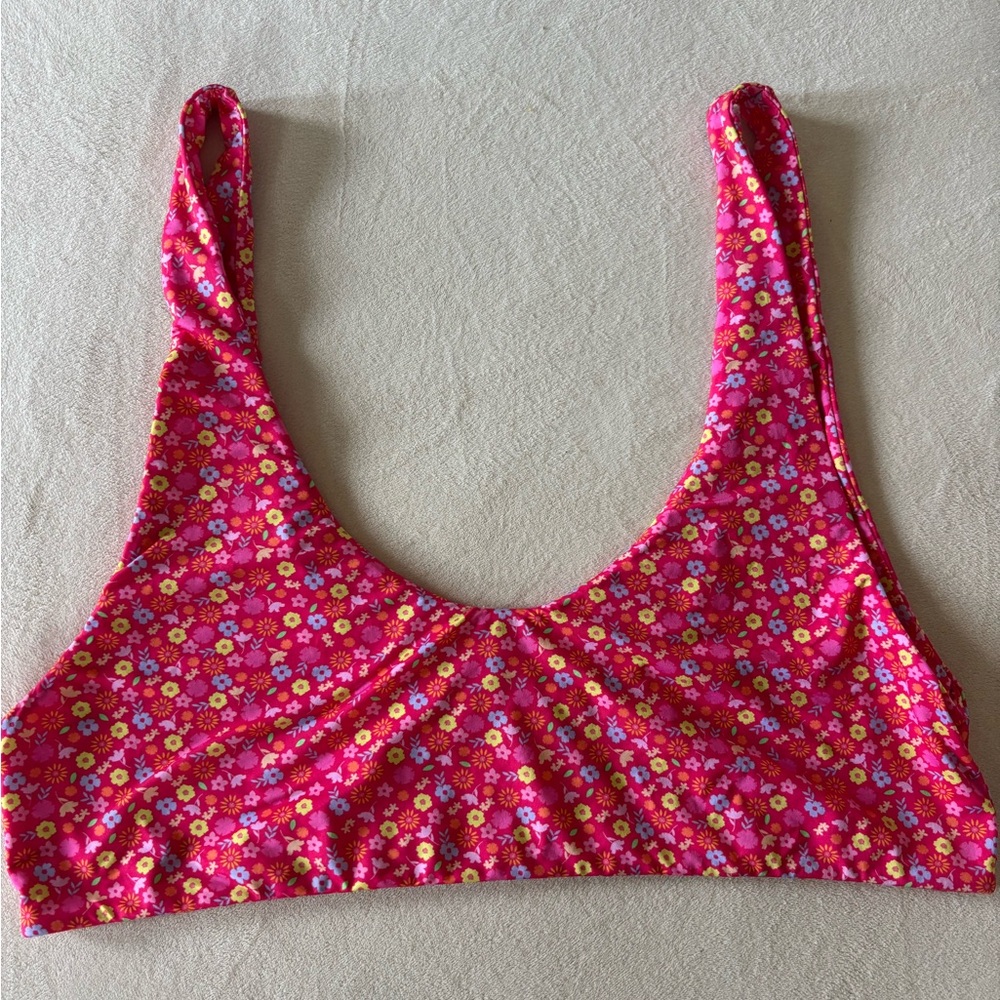 Mai Floral Pink Bikini Top